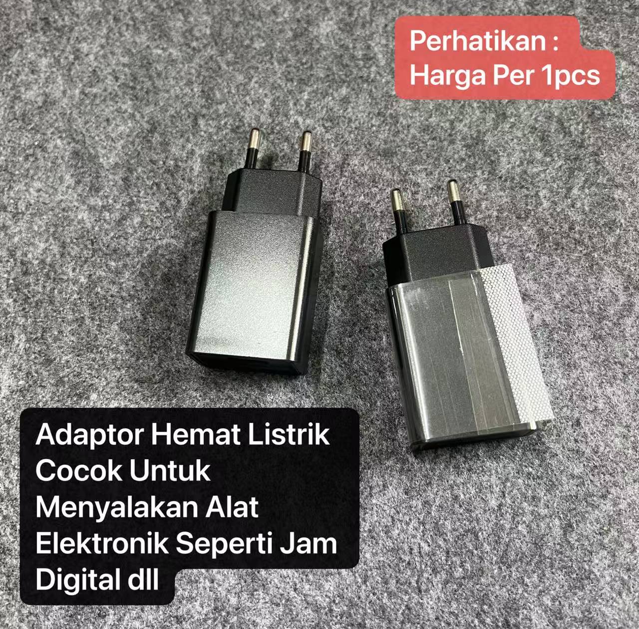 Adaptor Charger Hemat Daya Listrik Yaitu 0.5A Cocok Adaptor Buat Jam Digital Alat Elektronik Lainnya Output USB 5V