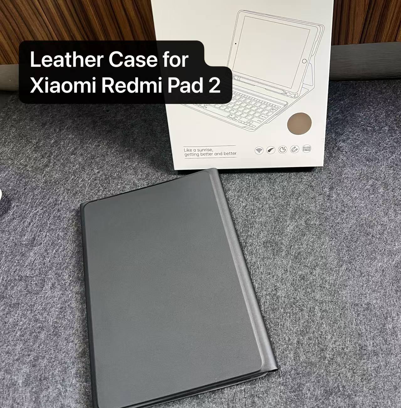 SL-03 Case for Xiaomi Redmi Pad 2 Leather Case Flip Cover Sarung Ada Slot Simpan Pencil Bahan Silikon Aman Buat Tablet