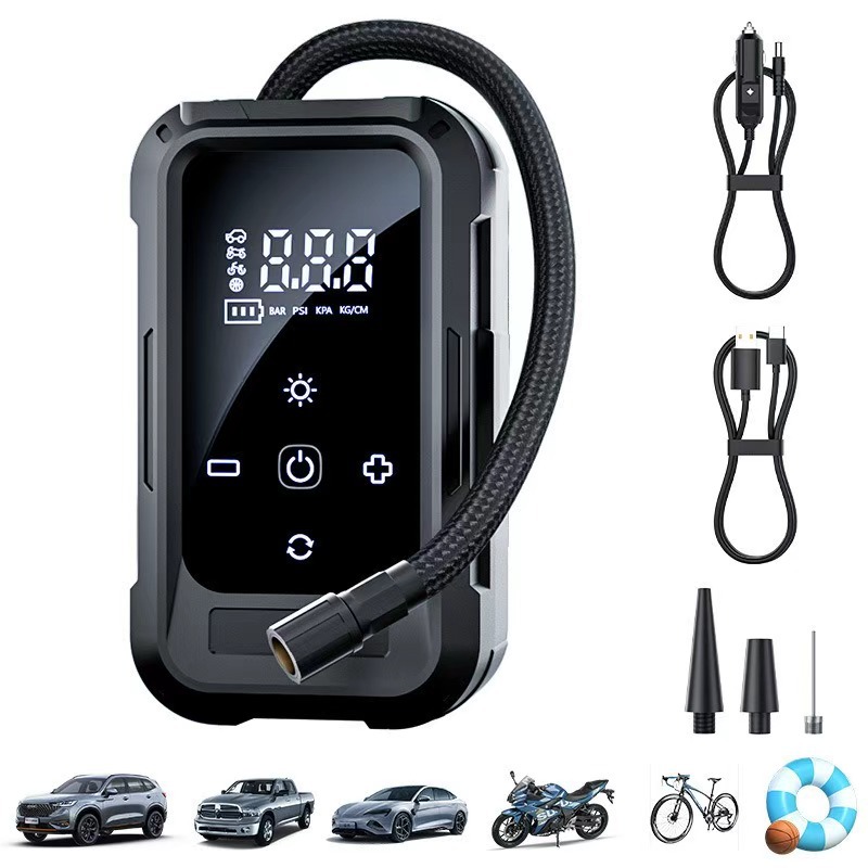 AM-101 Pompa Elektrik 3 IN 1 Pompa Ban Portable Multifungsi Inflation Pump Pompa Ban Motor & Mobil & Bola Powerbank