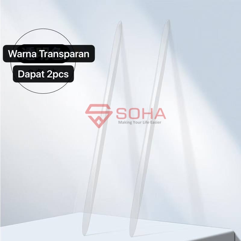 AM-91 Transparant Ukuran 40cm Strip Karet Pelindung Body Pintu Mobil Car Airbag Bumper Strip Bumper Guard Body & Spion Mobil