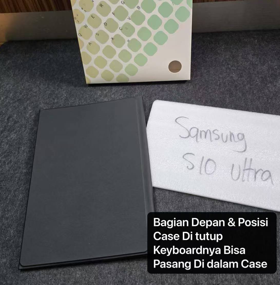 SL-03 Samsung Tablet S10 Ultra Leather Case Flip Cover Sarung Pen Slot Bahan Silikon Bisa Dipasang Keyboard