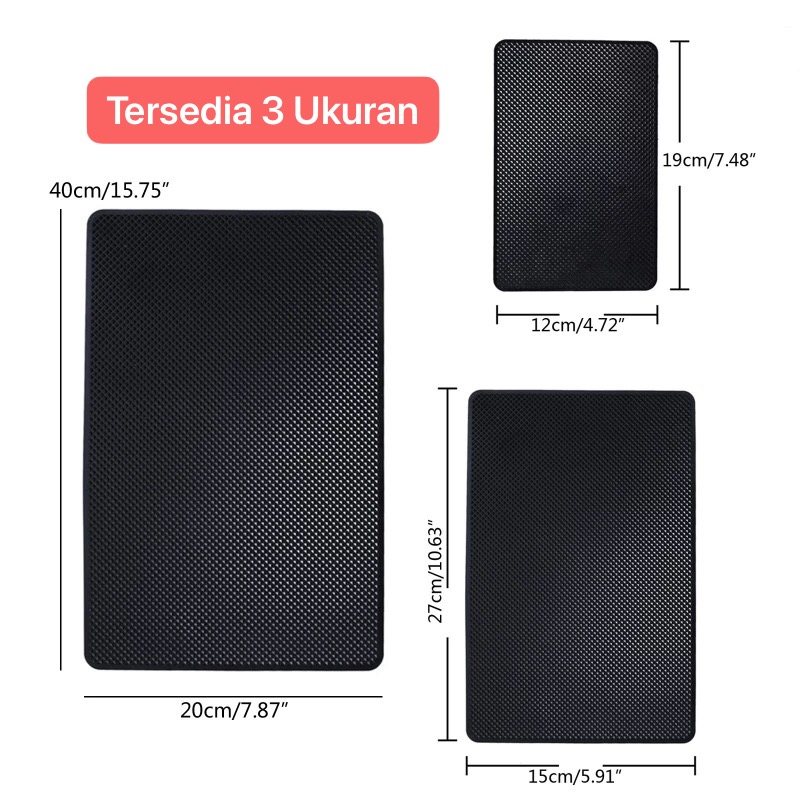 AM-52 40 x 20 cm Alas Karet Anti Licin Dashboard Mobil Sticky Gel Pad Besar Non Slip Mate Tatakan Anti Slip