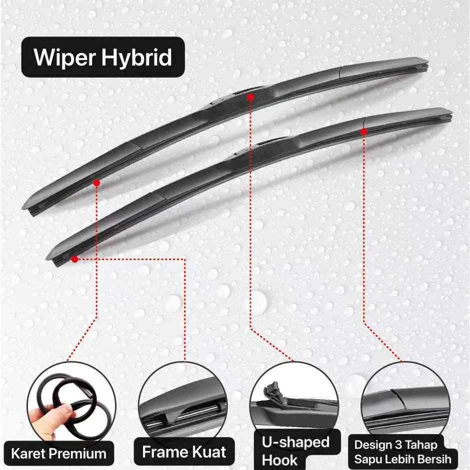 AM-97 22 Inch Wiper Mobil Hybrid Blade Universal Wiper Pembersih Kaca Depan Mobil Wiper Mobil Premium