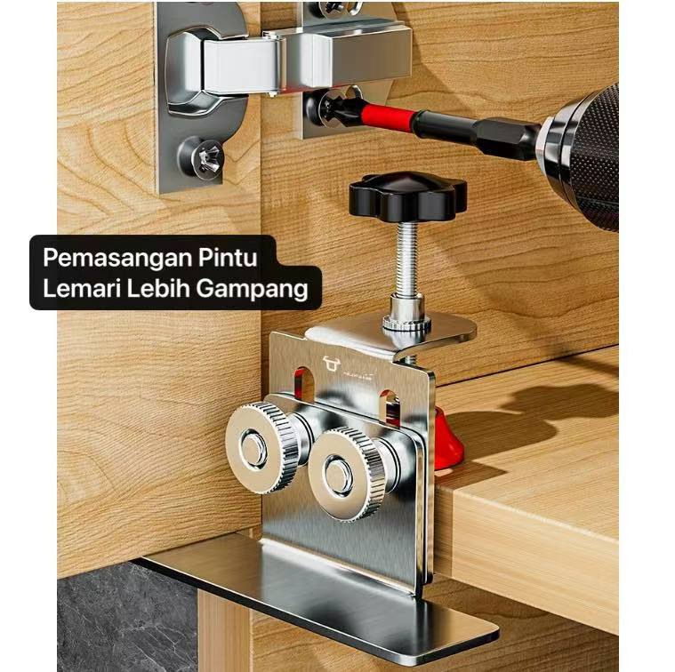 TK-47 Alat Bantu Penahan Pemasangan Pintu Kabinet Fixator Cocok Untuk Pertukangan Pasang Pintu Laci Lemari Bahan Baja